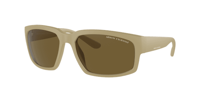 Armani Exchange Man Sunglass AX4142SU - Frame color: Matte Beige, Lens color: Dark Brown