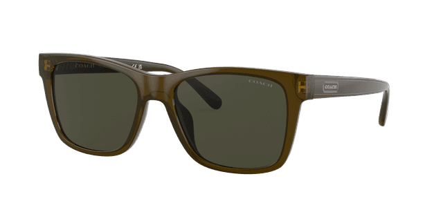 Coach Man Sunglass HC8359U CD455 - Frame color: Military Green, Lens color: Dark Green Solid