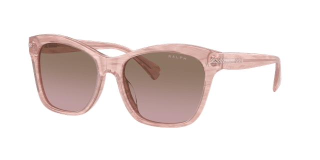 Ralph Frau Sunglass RA5310U - Rahmenfarbe: Rosa gestreift glänzend, Linsenfarbe: Braun/Rosa
