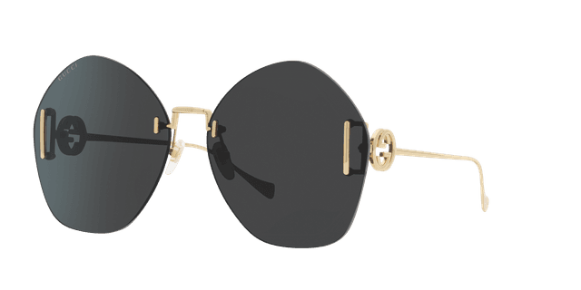 Gucci Vrouwelijk Sunglass GG1203S -  Framekleur: Goud, Lenskleur: Grijs