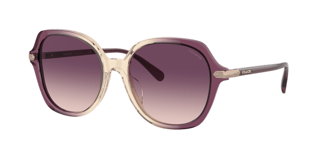 Coach Femme Sunglass HC8377U CL925 - Couleur du Monture: Multi, Couleur de Lentille: Dégradé Pourpre