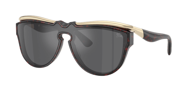 Burberry Unisex Sunglass BE3162U - Framekleur: Rood Havana, Lenskleur: Grijs gespiegeld zilver