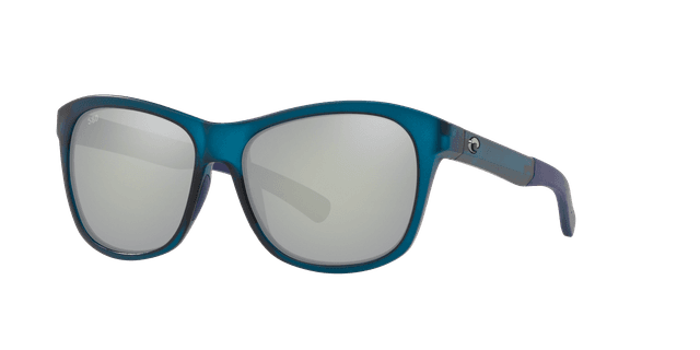 Costa Femme Sunglass 6S9027 Ocearch® Vela - Couleur du Monture: Ocearch Cristal Sarcelle intense mat, Couleur de Lentille: Gris Argent effet miroir
