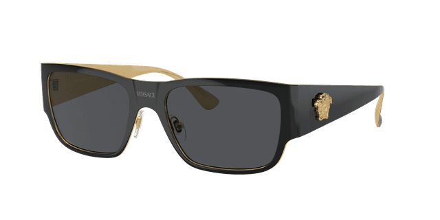 Versace Mann Sunglass VE2262 - Rahmenfarbe: Schwarz, Linsenfarbe: Dunkelgrau