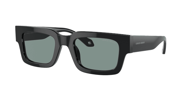 Giorgio Armani Hombre Sunglass AR8184U - Color del Marco: Negro, Color de la Lente: Azul vintage gris