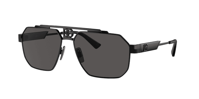 Dolce&Gabbana Mannelijk Sunglass DG2294 - Framekleur: Zwart, Lenskleur: Donkergrijs