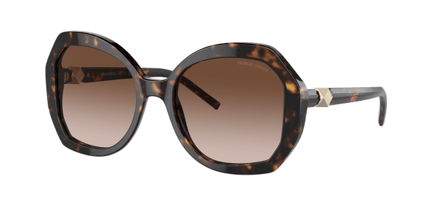 Giorgio Armani Femme Sunglass AR8180 - Couleur du Monture: Havana, Couleur de Lentille: Dégradé Marron