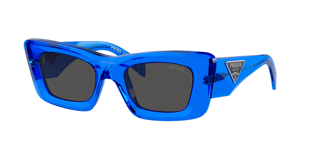 PRADA Woman Sunglasses PR 13ZS - Frame color: Crystal Electric Blue, Lens color: Dark Grey