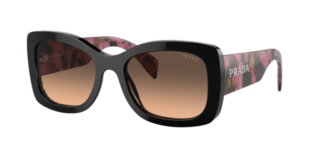 Prada Vrouwelijk Sunglass PR A08S - Framekleur: Mahonie, Lenskleur: Bruin Gradiënt Grijs
