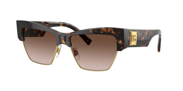 Dolce&Gabbana Vrouwelijk Sunglass DG4415 - Framekleur: Havana, Lenskleur: Gradiënt bruin