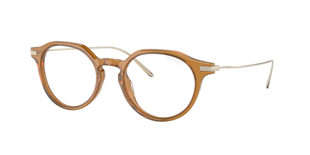 PRADA Man Sunglasses PR 12YS - Frame color: Opal Honey, Lens color: Clear Blue-Violet Light Filter