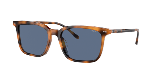 Polo Ralph Lauren Mannelijk Sunglass PH4194U - Framekleur: Glanzend Rood Havana, Lenskleur: Blauw
