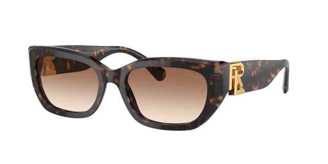 Ralph Lauren Frau Sunglass RL8222 THE BRIDGET - Rahmenfarbe: Dunkelhavana, Linsenfarbe: Braun Verlaufstönung
