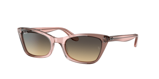 RAY-BAN Woman Sunglasses RB2299 Lady Burbank - Frame color: Transparent Pink, Lens color: Brown Vintage