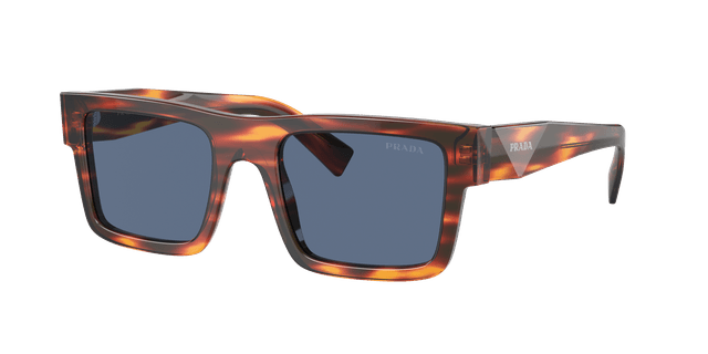 Prada Mannelijk Sunglass PR 19WS - Framekleur: Gestreept Radica, Lenskleur: Donkerblauw