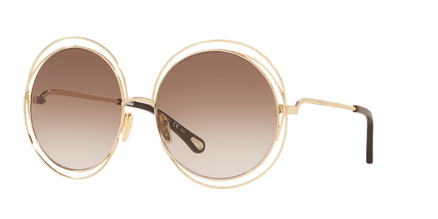 Chloé Unisex Sunglass CH0045S - Couleur du Monture: Or, Couleur de Lentille: Dégradé marron