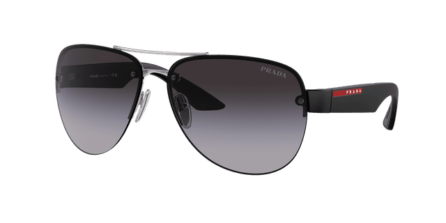 Prada Linea Rossa Homme Sunglass PS 55YS - Couleur du Monture: Argent, Couleur de Lentille: Dégradé Gris