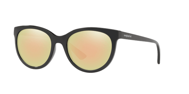 Sunglass Hut Collection Woman Sunglass HU2011 - Frame color: Black, Lens color: Grey Mirror Rose Gold