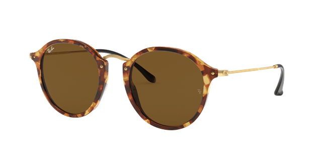 Ray-Ban Unisex Sunglass RB2447 Round Fleck - Couleur du Monture: Havana marron, Couleur de Lentille: Marron B-15