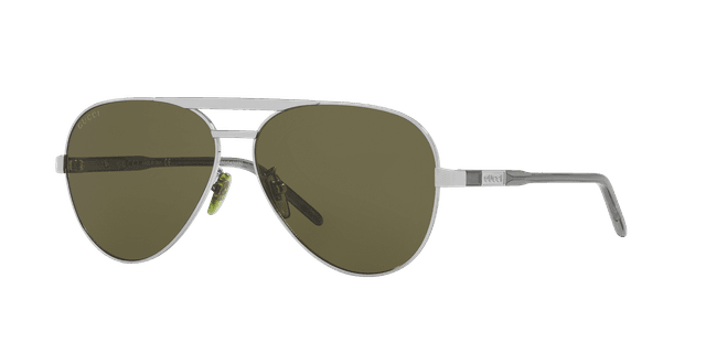 Gucci Mannelijk Sunglass GG1163S - Framekleur: Zilver glanzend, Lenskleur: Grijs