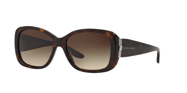 Ralph Lauren Femme Sunglass RL8127B - Couleur du Monture: Havana foncé brillant, Couleur de Lentille: Dégradé Marron