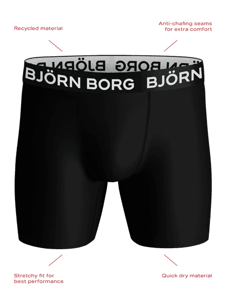 Björn Borg Sports Microfiber Boxers Sort, M