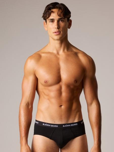 Björn Borg Cotton Stretch Briefs 3-pack Black, M