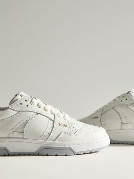 BJÖRN BORG Blanco Men's Ollie Leather Sneakers