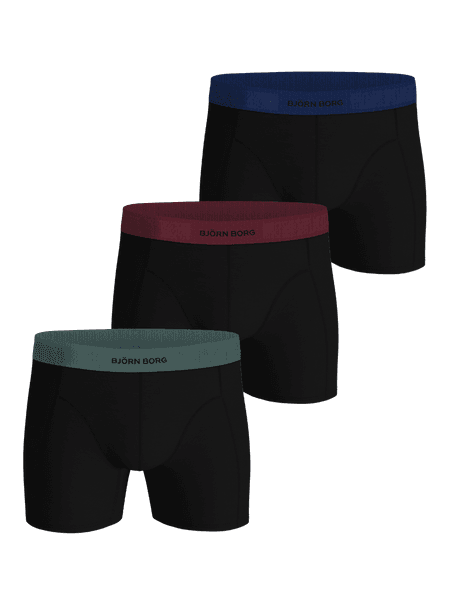 Björn Borg Organic Cotton Stretch Boxers 3-pack Svart, L