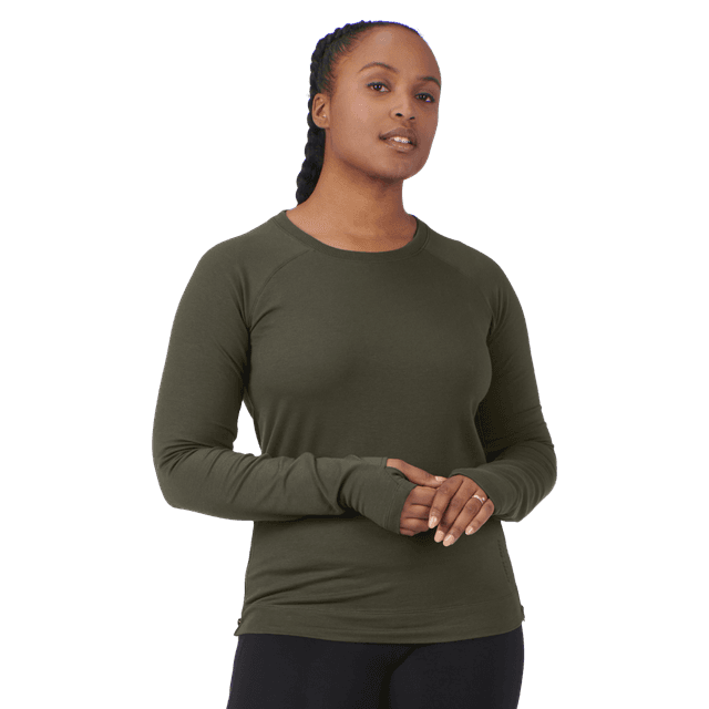 Can-am Women's Lightweight Crewneck Sweatshirt / Army Green / XL