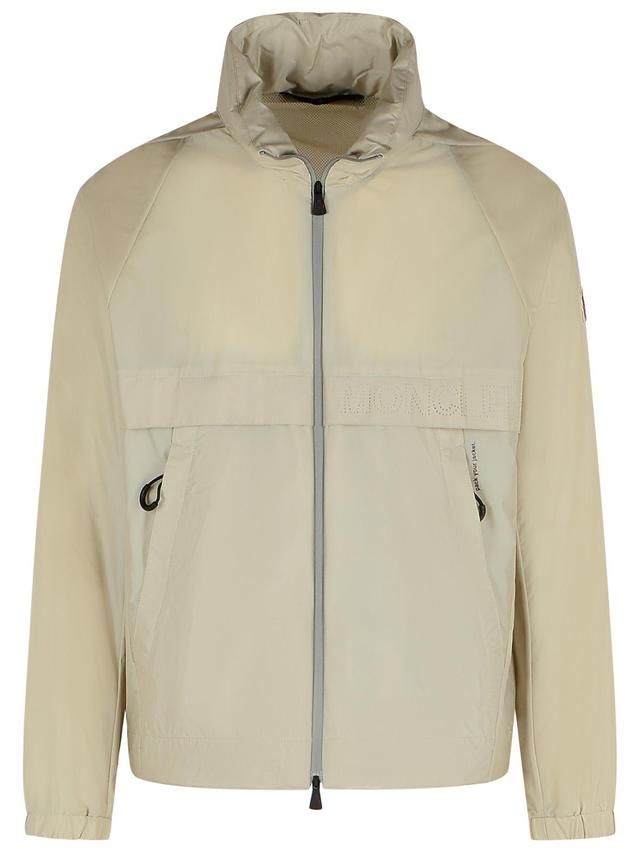 Moncler Grenoble negara Cream Nylon Jacket