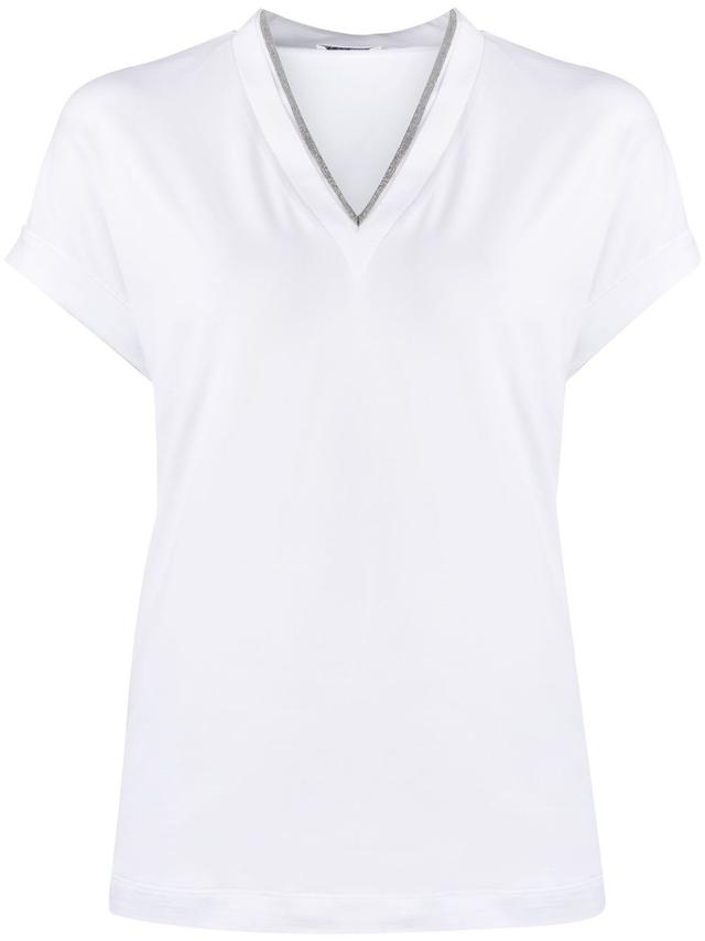 Brunello Cucinelli Cotton V-necked T-shirt