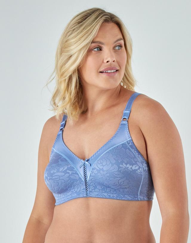 Bali Double Support Lace Wireless Bra Wisteria Blue 36B