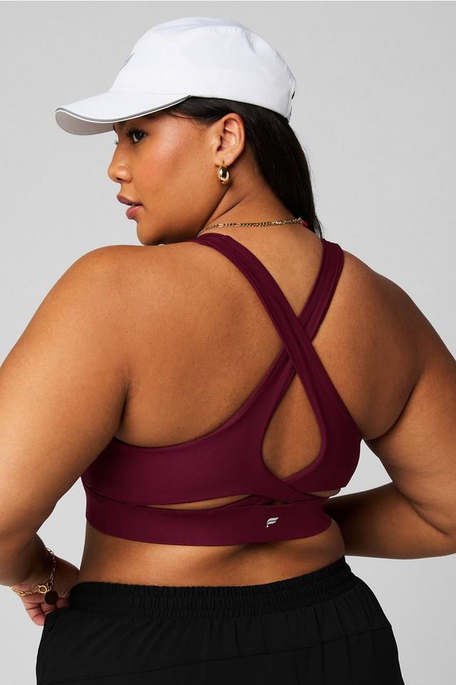 No-Bounce Sport-BH mit starkem Halt Fabletics Rot Womens 3X plus