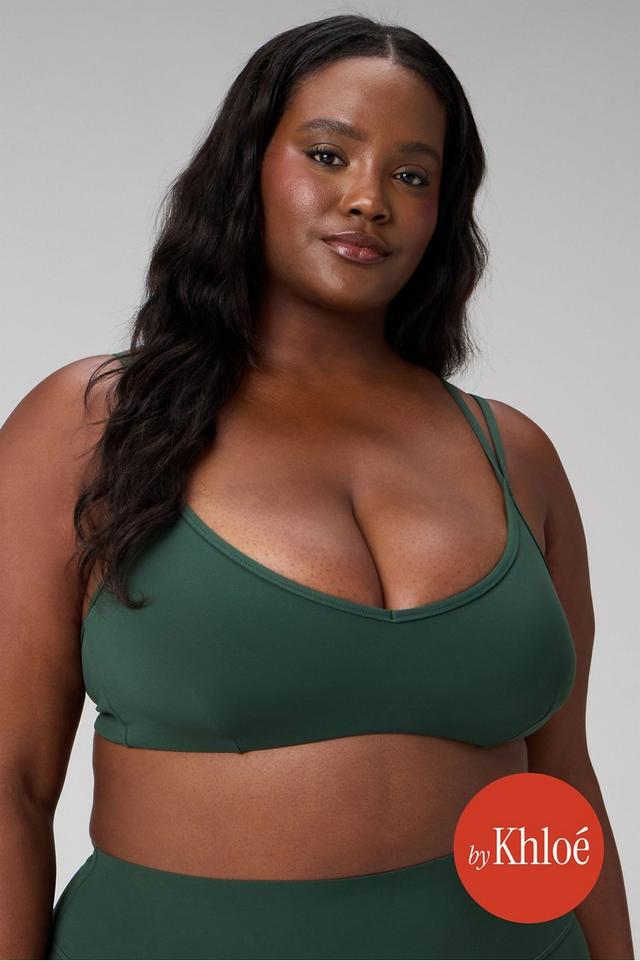 PureLuxe Sport-BH mit leichtem Halt und schmalen Trägern Fabletics grün Womens 4X plus