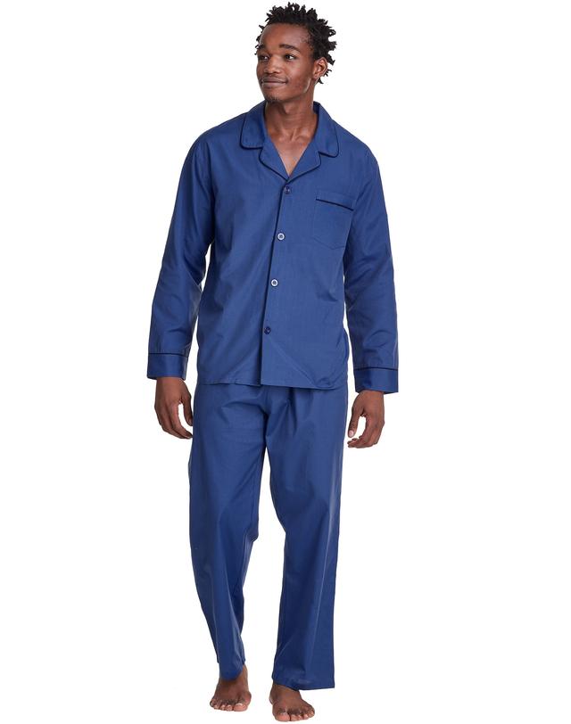 Hanes Men's Woven Pajamas Medium Blue 4XL