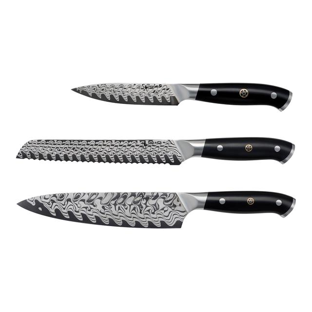 Henckels Compass Damascus 3-pc, Damascus Steel Chef Knife Set
