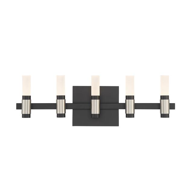 Albany 10-Light LED Bathroom Vanity Light in Black And Nickel