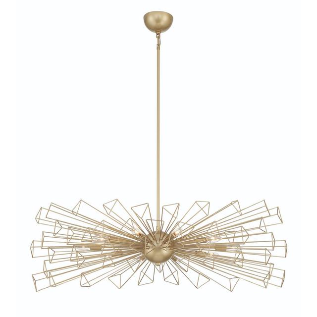 Gold Ten Light Chandelier from the Dendelio Collection