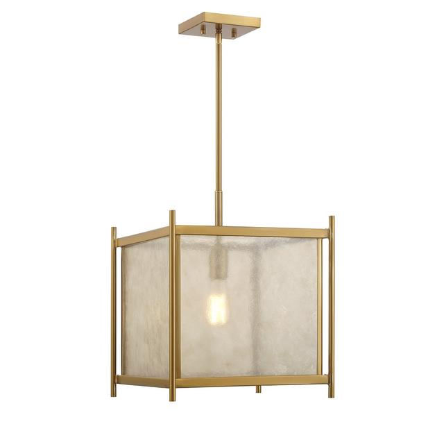 Warm Brass One Light Pendant from the Jacobs Collection