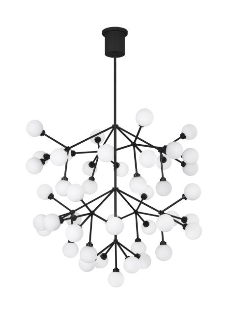 Matte Black LED Chandelier from the Mara Collection