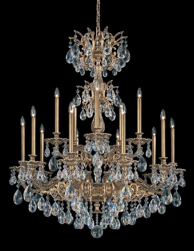 Milano 15-Light Chandelier in Heirloom Gold