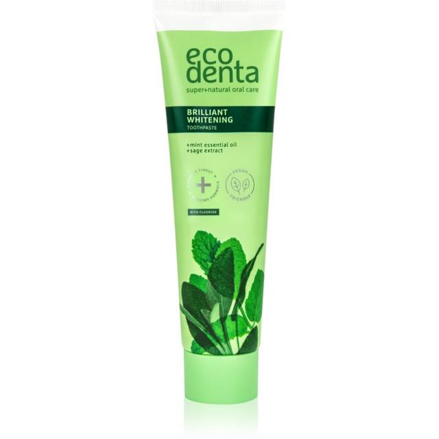 Ecodenta Green Brilliant Whitening whitening toothpaste with fluoride for fresh breath Mint Oil + Sage Extract 100 ml