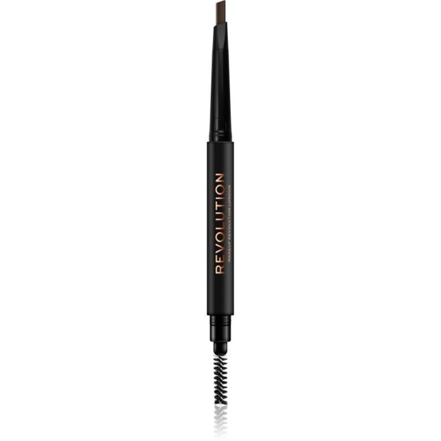 Makeup Revolution Duo Brow Definer precise eyebrow pencil shade Medium Brown 0,25 g