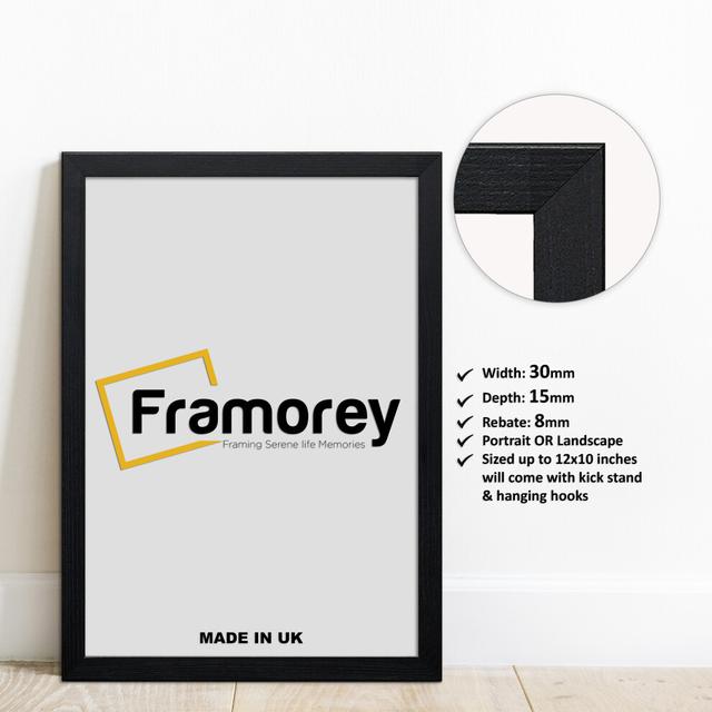 (10x7 Inch) Ash black Picture Frame / Wall Art Photo Frames / Flat Wooden Effect Poster Frame / Photo Print Frame