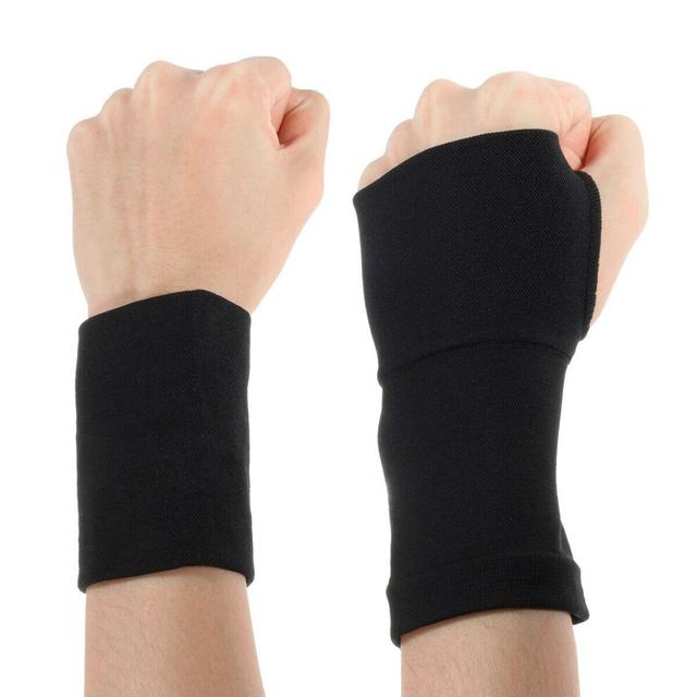 (Beige, XL) 1 Pair Beige/Black Carpal Tunnel Splint Hand Palm Support Brace Bandage Wrist Sleeve Forearm Thumb Gloves