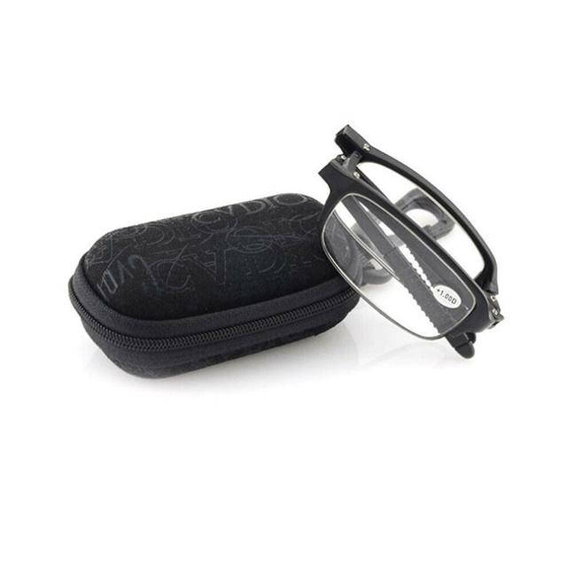 (Black, 2) Light Weight Folding Reading Glasses Magnifying Fatigue Relief