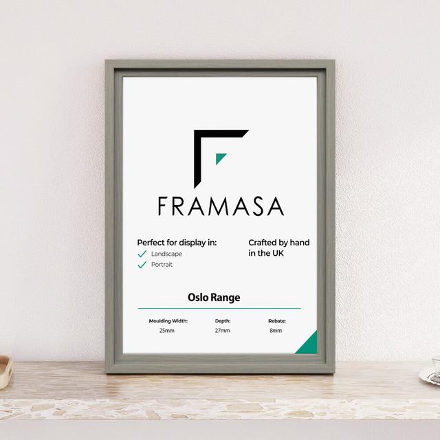 (Grey, 8x6 Inch) Oslo Shabby Chic Range Picture Frames With Multi Colours Art Poster Photo Frames All UK Sizes (5x3.5 Inch)