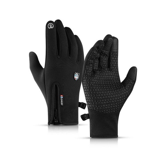(black-M) Winter Goves Mens Gloves Ladies Winter Accessories Running Touch Screen Full-finger Gloves Thermo outdoor Accessories