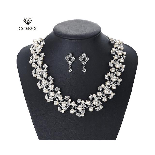 CC Jewelry Necklace Stud Earrings Pendant Wedding Accessories For Women Jewellry Letter Long Necklaces CZ Stone Bijoux